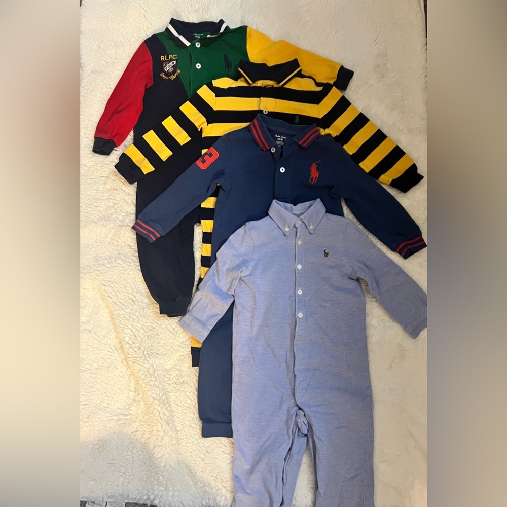 ‼️POLO BUNDLE DEAL OF 4‼️12 month polo onesie bundle of four
